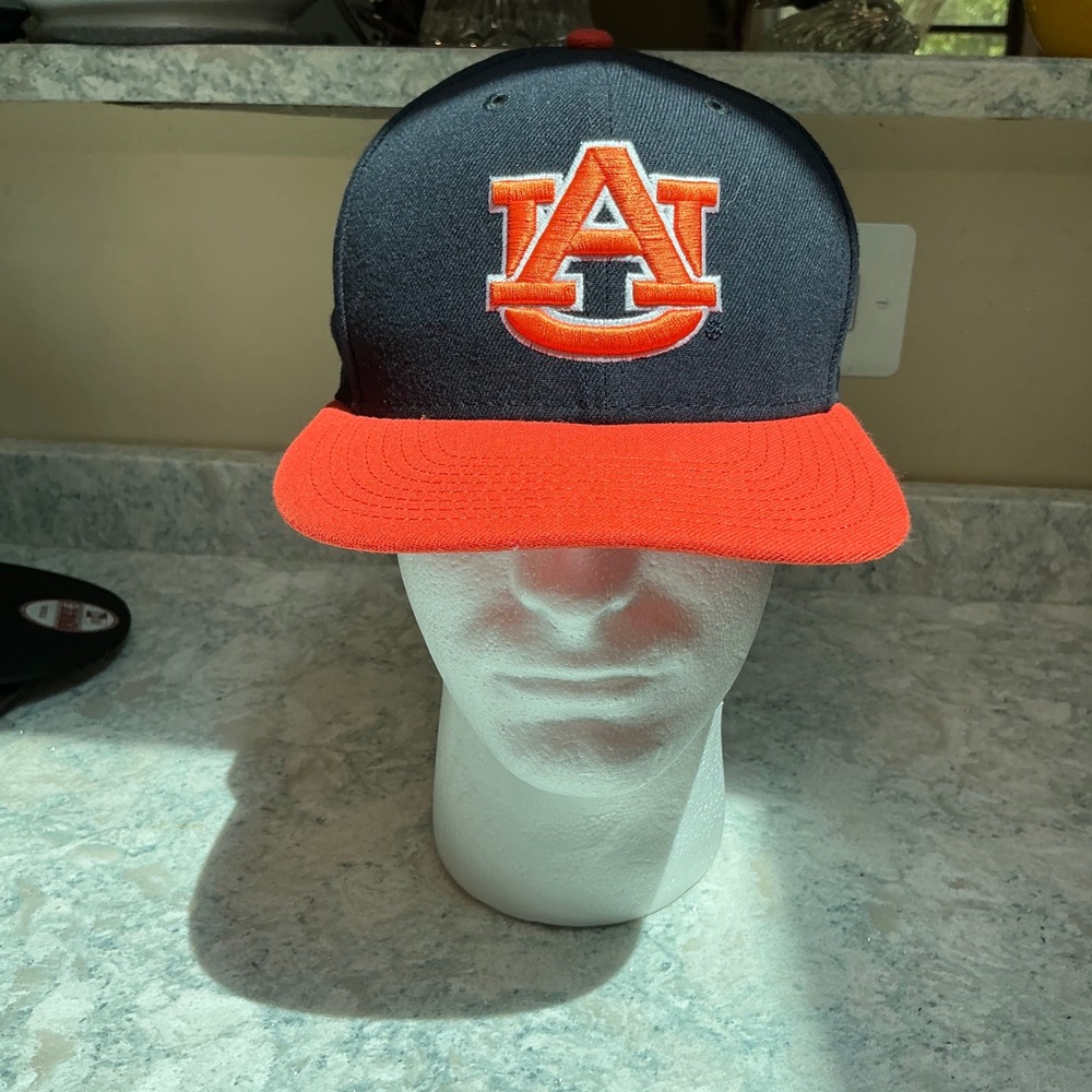 New Era Auburn Tigers 9FIFTY Snapback Hat OSFM Navy Orange AU Logo War Eagle